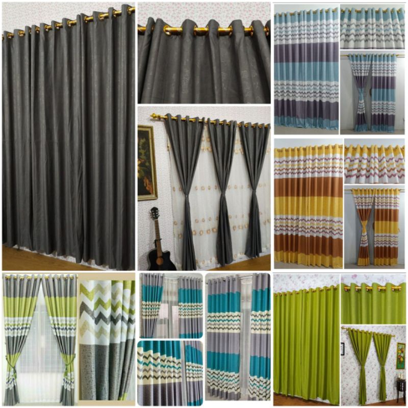 Gorden Smokring 12 Ring/Gorden Ruang Tamu 2022/Tirai Pintu Dan Jendela/Hordeng Batik/Gordeng bunga/K