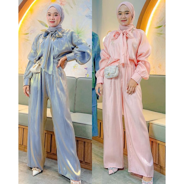 READYSTOCK ANITA SET/ SET CELANA SHIMER/ SET CELANA SATIN SILK GLOSSY  REALPICT