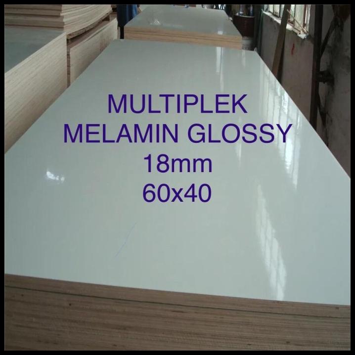 Triplek/Multiplek Melamin Putih Glossy 18Mm (60X40)Cm, Melamin Plywood