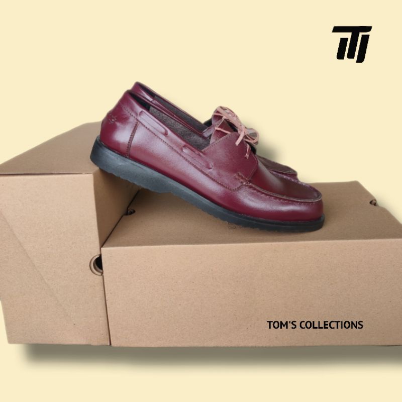 TOM'S - Sepatu Kulit Asli Pria Slip On Loavers - PJTI