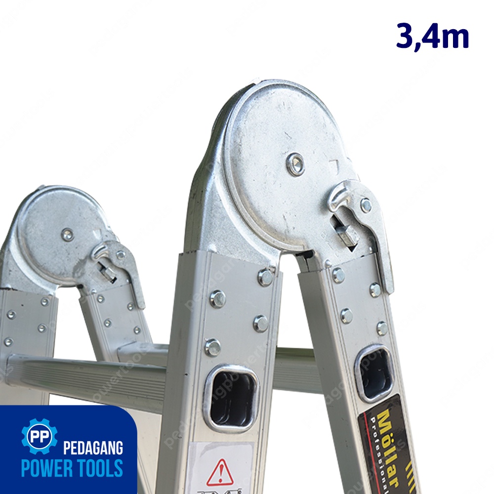 TANGGA LIPAT A 3.4 METER MULTIFUNGSI ALUMINIUM DOUBLE LADDER 4 X 3