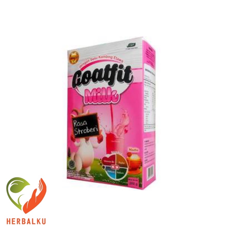 

Goatfit Stroberi Susu Kambing Etawa Plus Royal Jelly | Goat Fit Milk Strawbery Per Box 200 gr