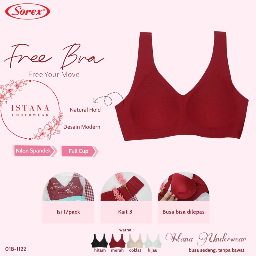 Sorex / Silky Lite Bra / Bh seamless best Quality Tali lebar tanpa kawat