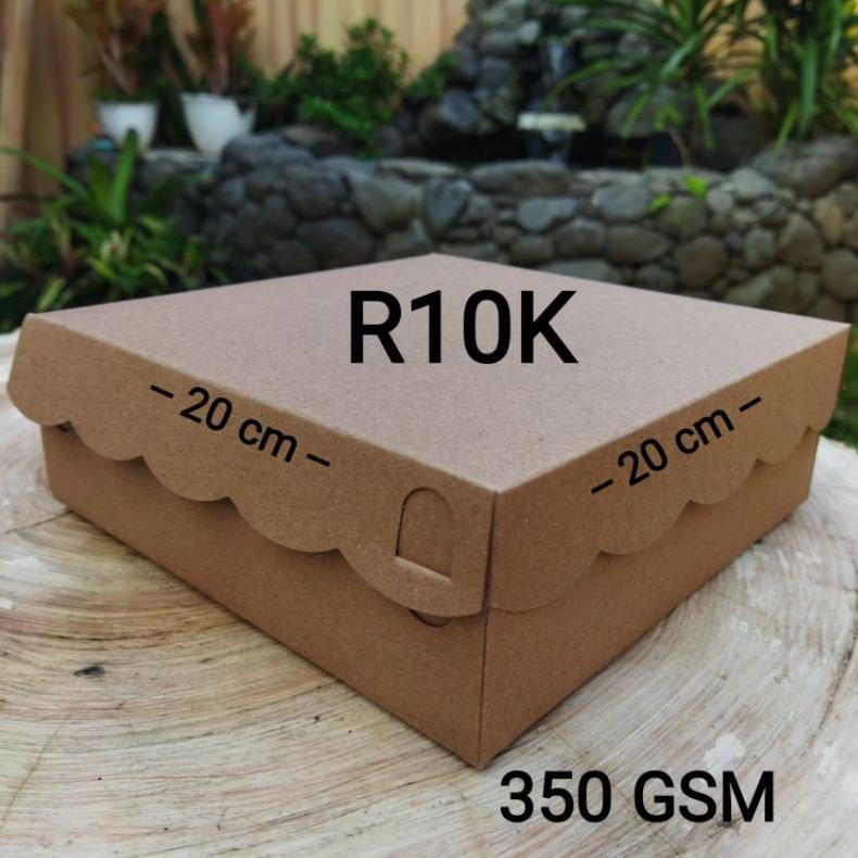 

[M-2@T ㊚) Dus Coklat R10K Kraft 20x20 cm / Kotak Nasi R10K / Box Nasi Coklat bisa cod