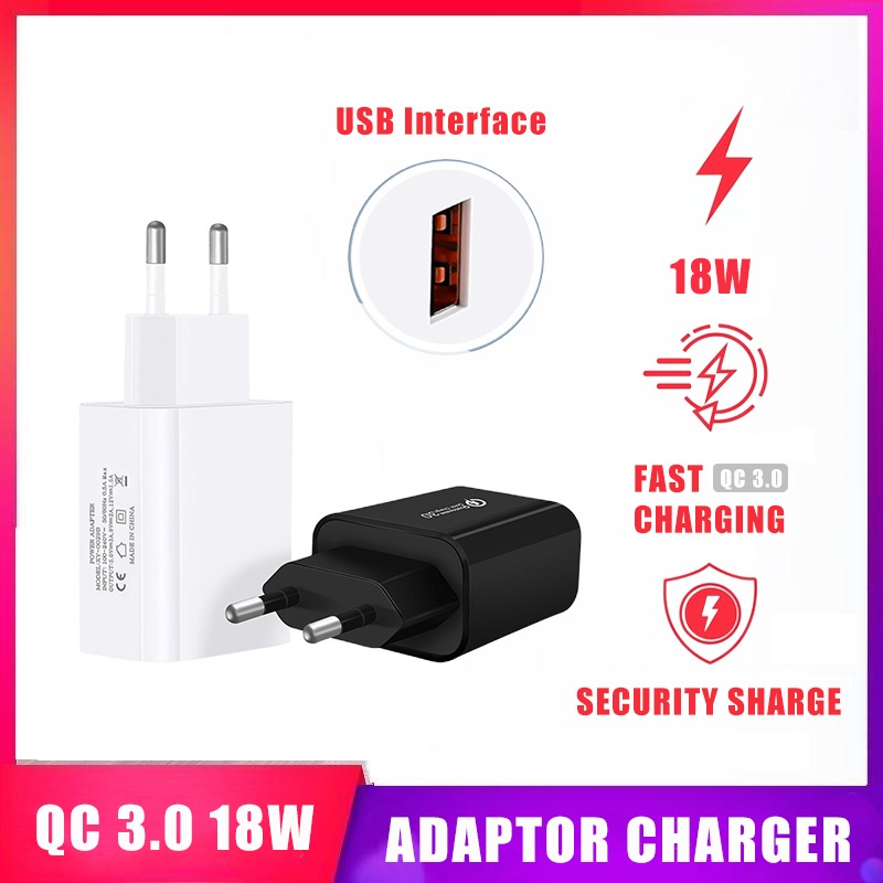 Adapter Charger USB Port Quick Charging Fast Charging Quick Charge 18W QC 3.0