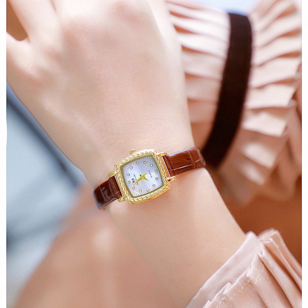 Jam tangan wanita BeeSister BS ANTIQUE kulit asli termurah bagus trend 2023