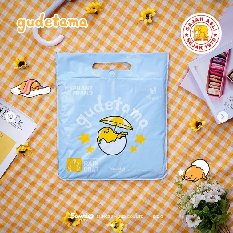 Jas Hujan GUDETAMA Terusan Raincoat Lucu Anime Jepang