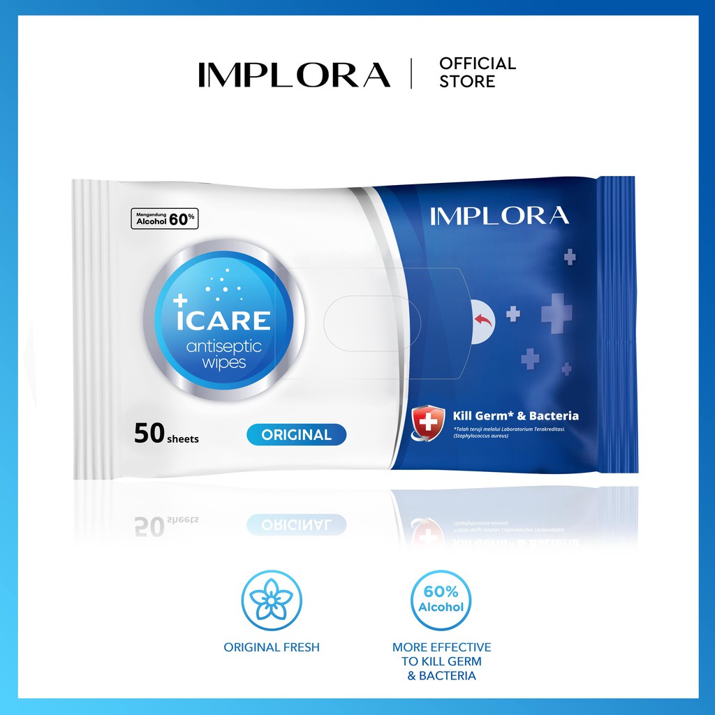 Implora ICAre Antiseptic Wipes 50s