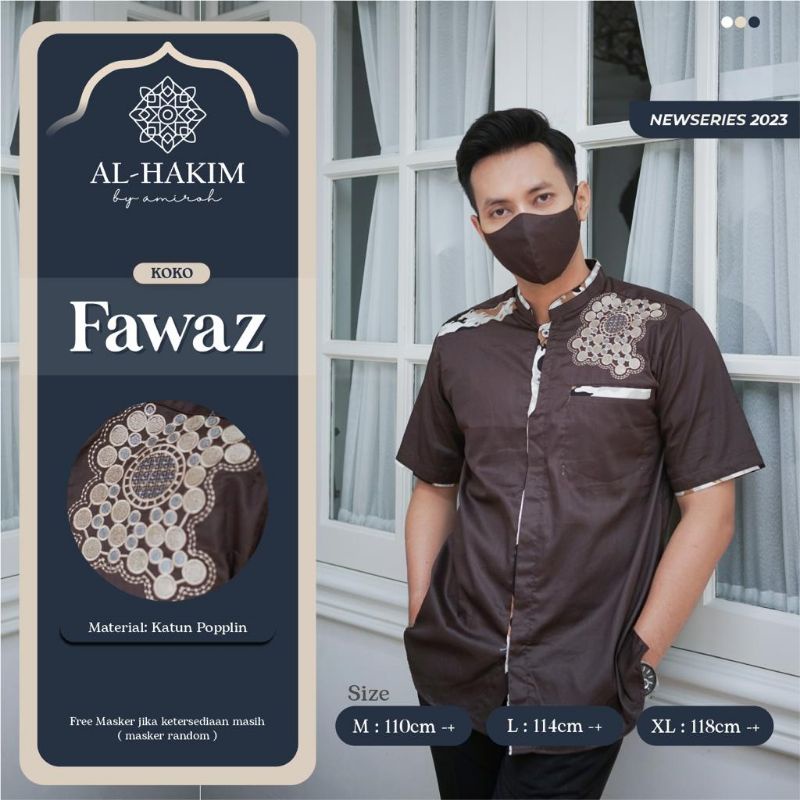 KOKO FAWAS ORI AL HAKIM BY AMIROH | Baju Koko Lengan Pendek