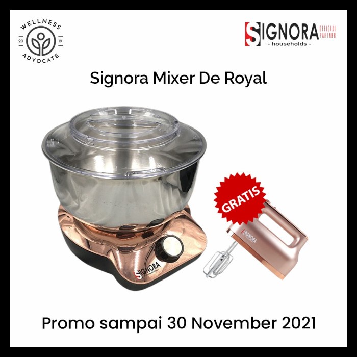 Signora Mixer De Royal mixer mangkok otomatis adonan roti cake
