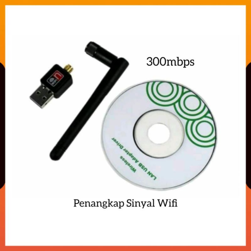 (COD) USB WIFI KOMPUTER 300MBPS + ANTENA CONNECTOR WIRELESS ADAPTER 802.11N 300 MBPS ANTENA / PENANGKAP SINYAL WIFI