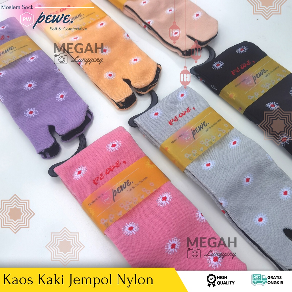 ( 6 &amp; 12 pasang ) Kaos kaki motif BUNGA campur isi 12 pasang kaos kaki sudah kemas satuan - Kaos kaki jempol Muslimah kaoskaki krem telapak bermotif lucu Bintang Polkadot Pisang Love - kaos kaki jempol warna warni - kaos kaki muslimah