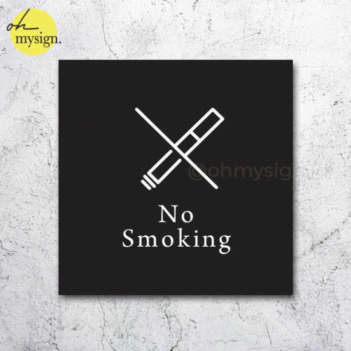 Sign No Smoking Dilarang Merokok sign Akrilik | Acrylic Sign Modern