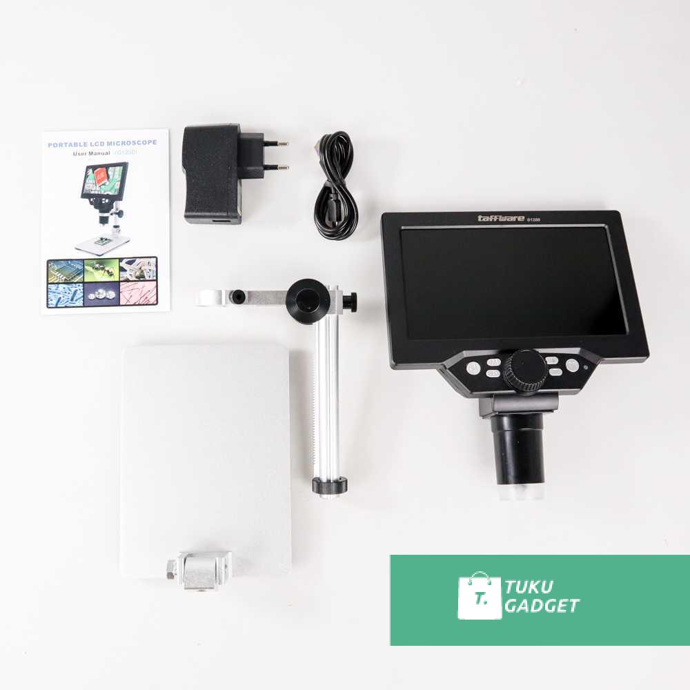 Taffware Mikroskop Digital 12MP 1200X Monitor &amp; Metal Stand Premium - G1200
