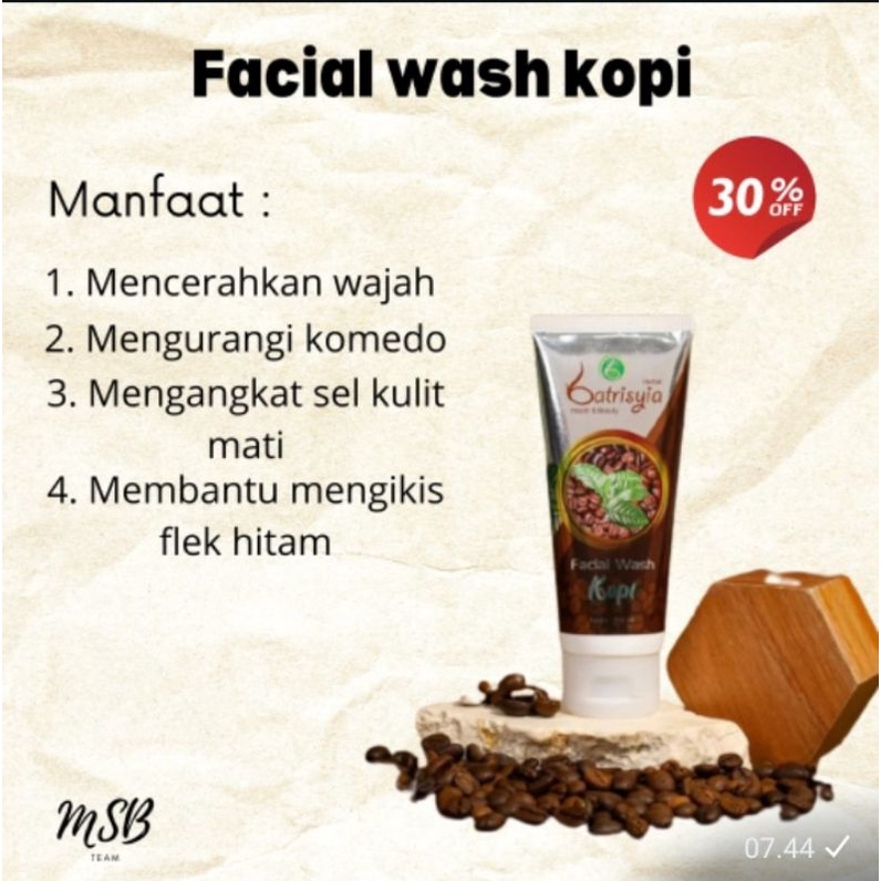 Facial wash kopi batrisyia herbal