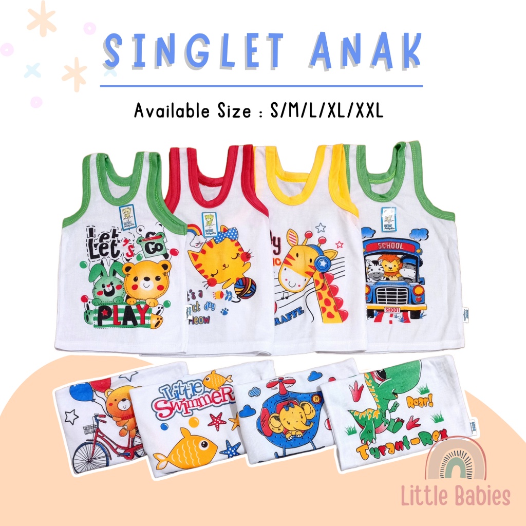 BEBE Singlet Anak Murah SNI / Kaos Dalam Anak Bayi Murah