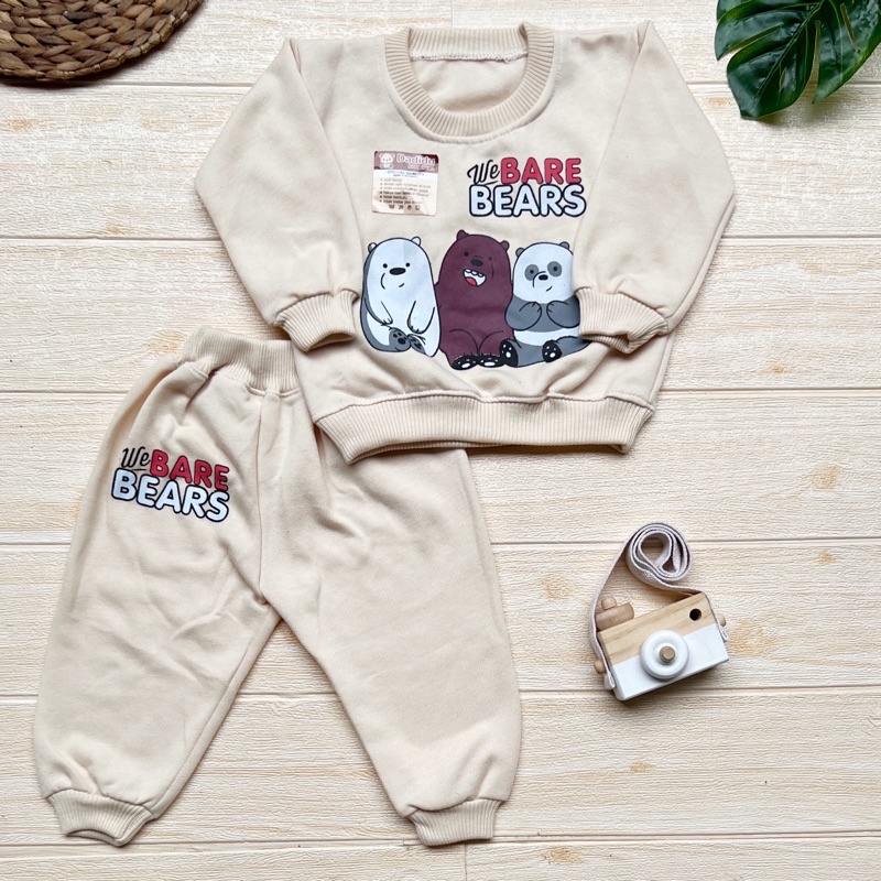 Setelan Baju Bayi Setelan Sweater Bayi Celana Jogger Bayi Usia 3-24 Bulan