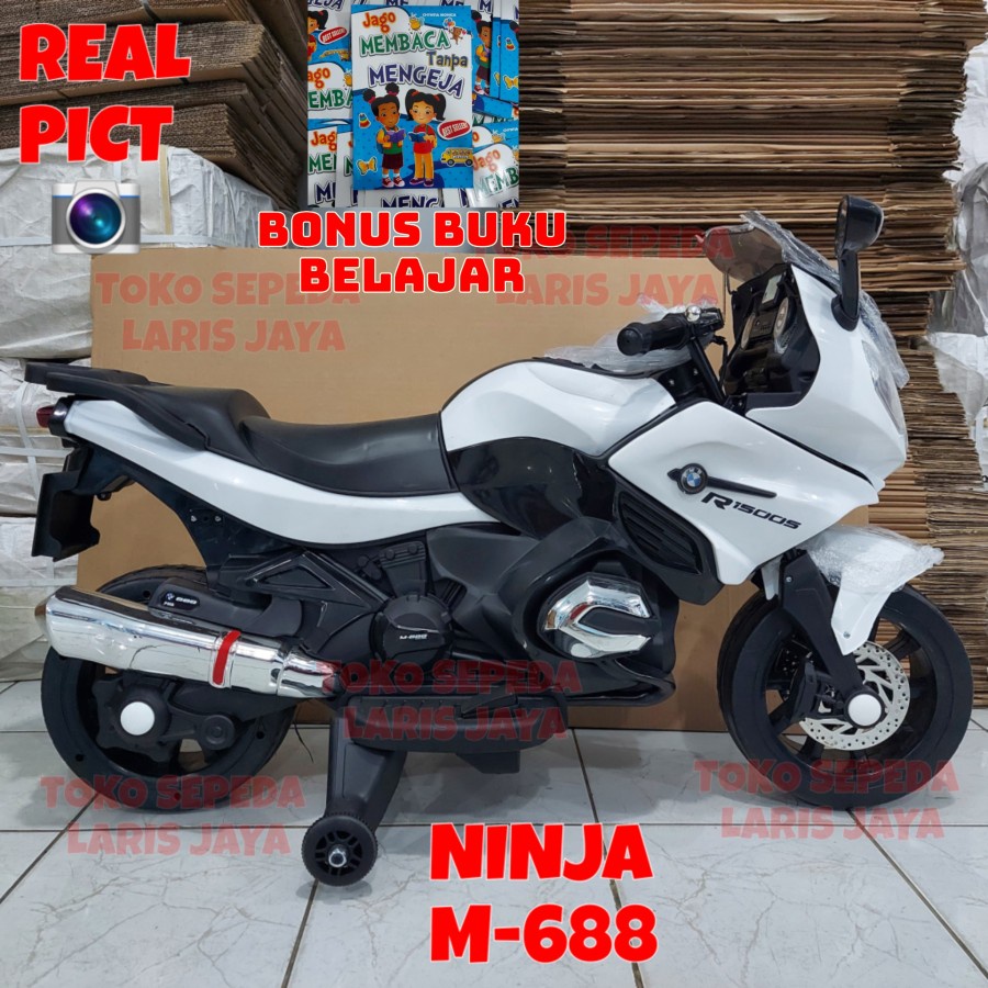 BONUS BUKU motoran aki anak pmb m-688 gp motoran anak model ninja pmb m688  MOTOR AKI ANAK PMB M 199
