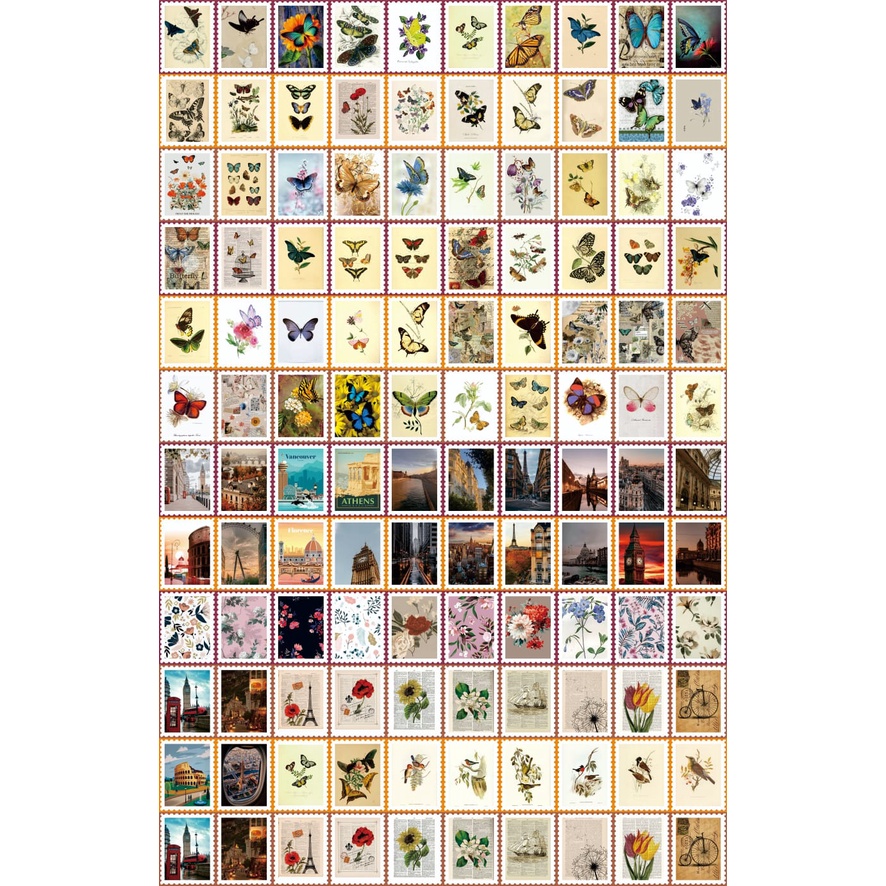 

STIKER GAYA PERANGKO VINTAGE UNTUK SCRAPBOOK MURAH STICKER GLOSSY PRANGKO ANEKA MOTIF BONTAX VINYL