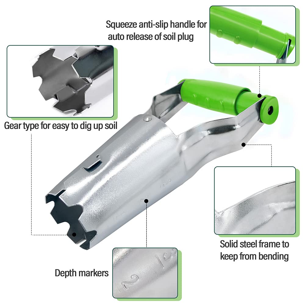 Alat Penanam Bibit Pertanian Pelubang Tanah Tanam Tanaman Kebun Stainless steel