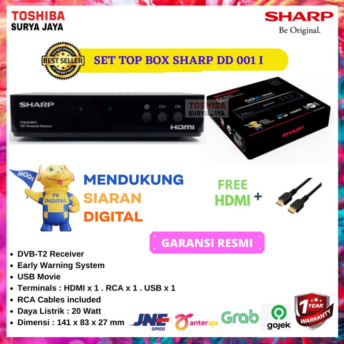 Discount SHARP SET TOP BOX STB-DD001i DIGITAL TV RECEIVER STB DVB-T2 - Unit /SET TOP BOX TV