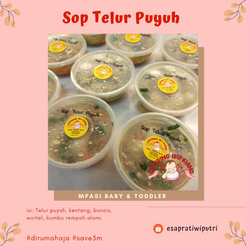 

Sop Telur Puyuh Catering Mpasi Baby