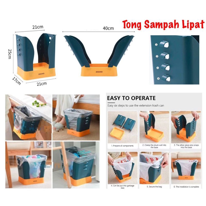 Tong Sampah Lipat Tempat Sampah Kresek Plastik Sampah Tong Sampah Magic Tempat Sampah Multi