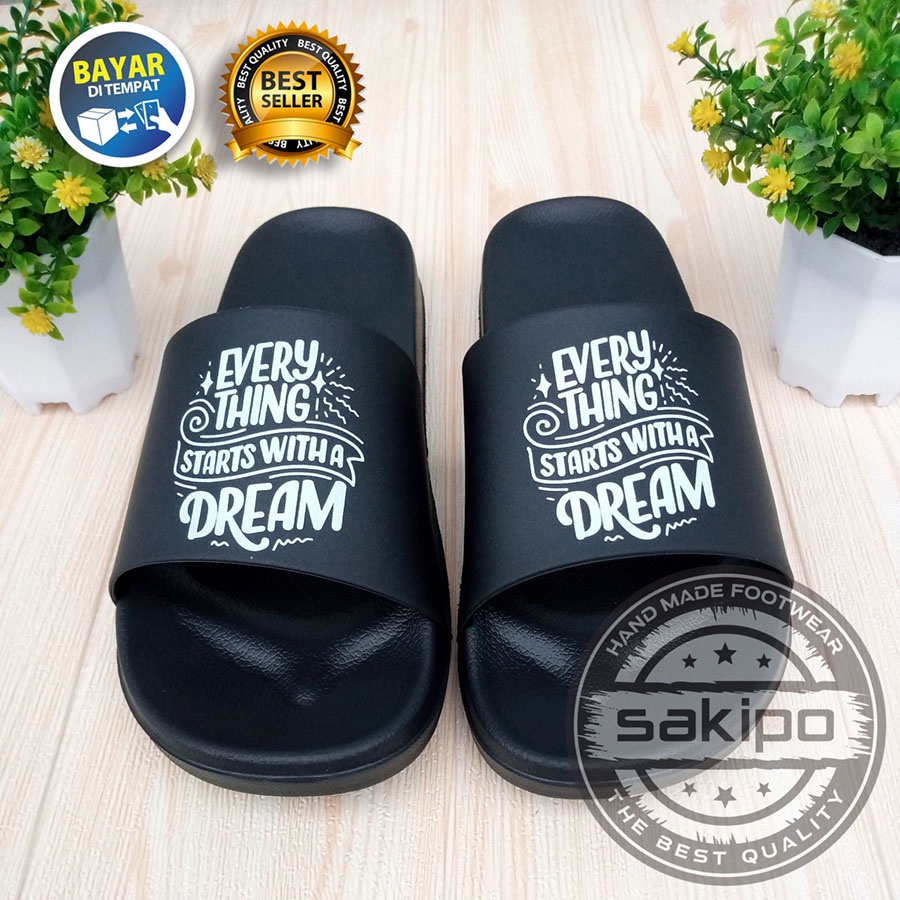 PROMO 1.1 MANTUL SALE !! SANDAL DISTRO KEREN KEKINIAN PRIA DEWASA REMAJA SLIDE HITAM TRENDI KEKINIAN RINGAN NYAMAN DIPAKAI / SAKIPO