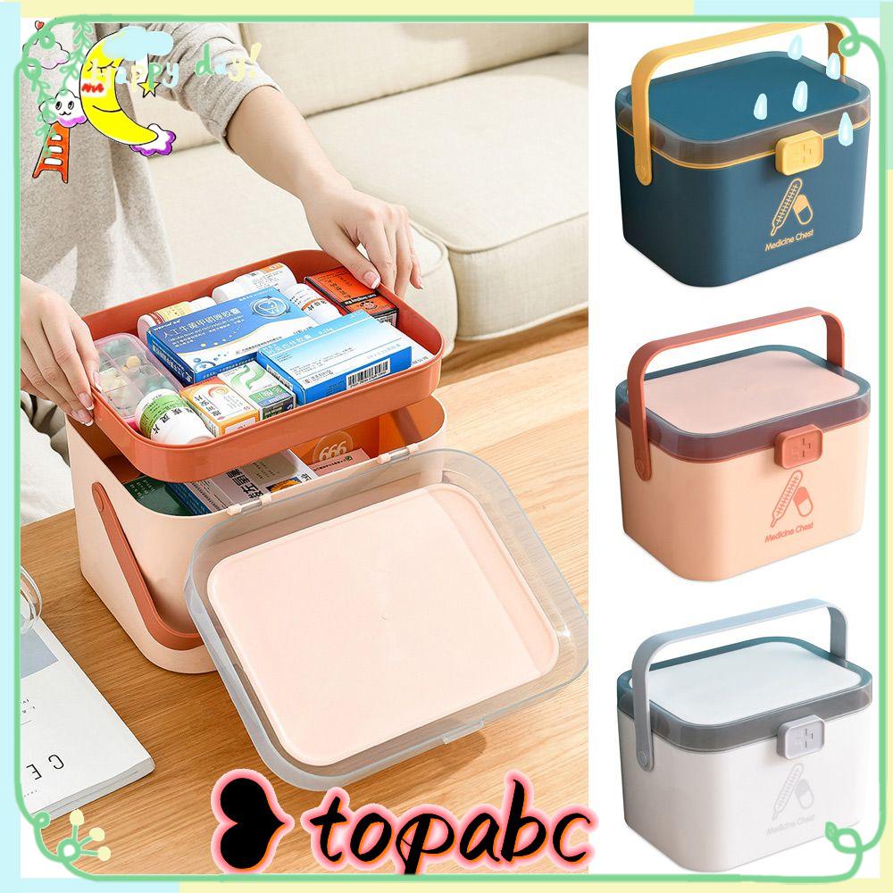 Top Kotak Obat Penyimpanan Rumah Storage Box Portable Kotak Obat Menyusui Multi Layer Family Emergency Kits Multifungsi