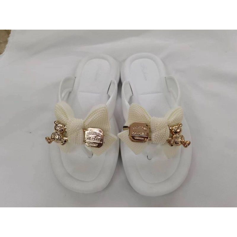 Sandal Fashion Jepit  Wanita New Bangkok Jelly Pita Pin Gold Panda Import High Quality RF