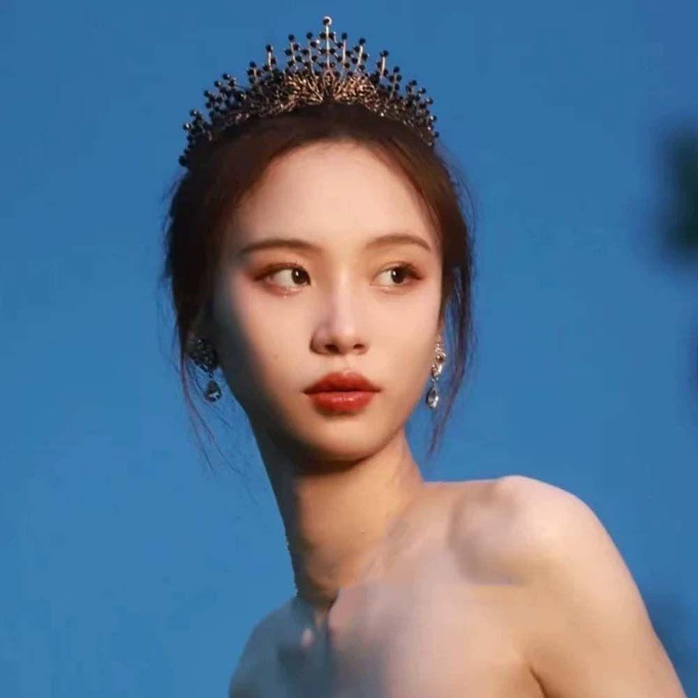Agustinina Mahkota Kristal Peri Mengkilap Pernikahan Putri Temperamen Baroque Berlian Imitasi Tiara