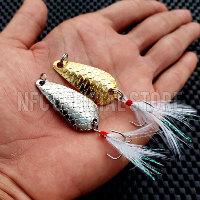 Lure metal spoon 4 cm 6,5 gram Umpan casting Baby GT Talang-talang