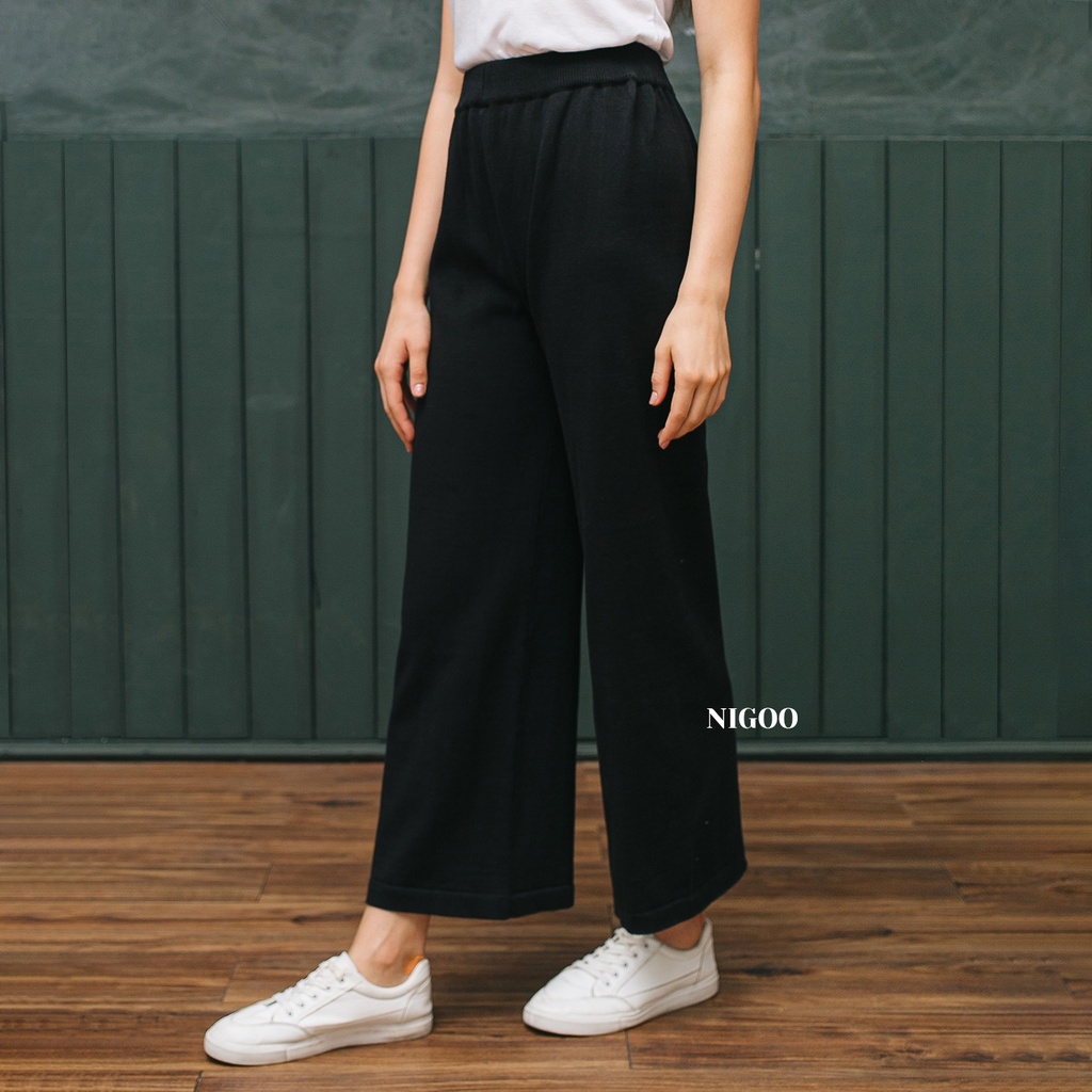 Cozy Pants Celana Kulot Knit Wanita