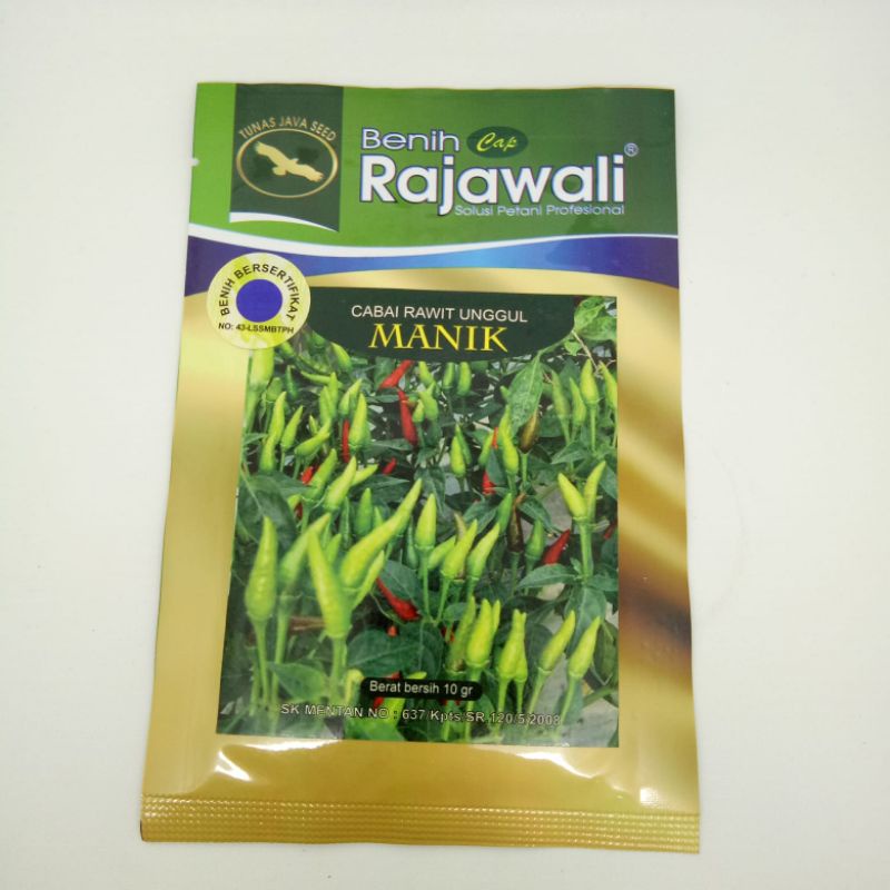 Benih | bibit Tanaman Sayuran Cabe Rawit Hijau MANIK cap rajawali