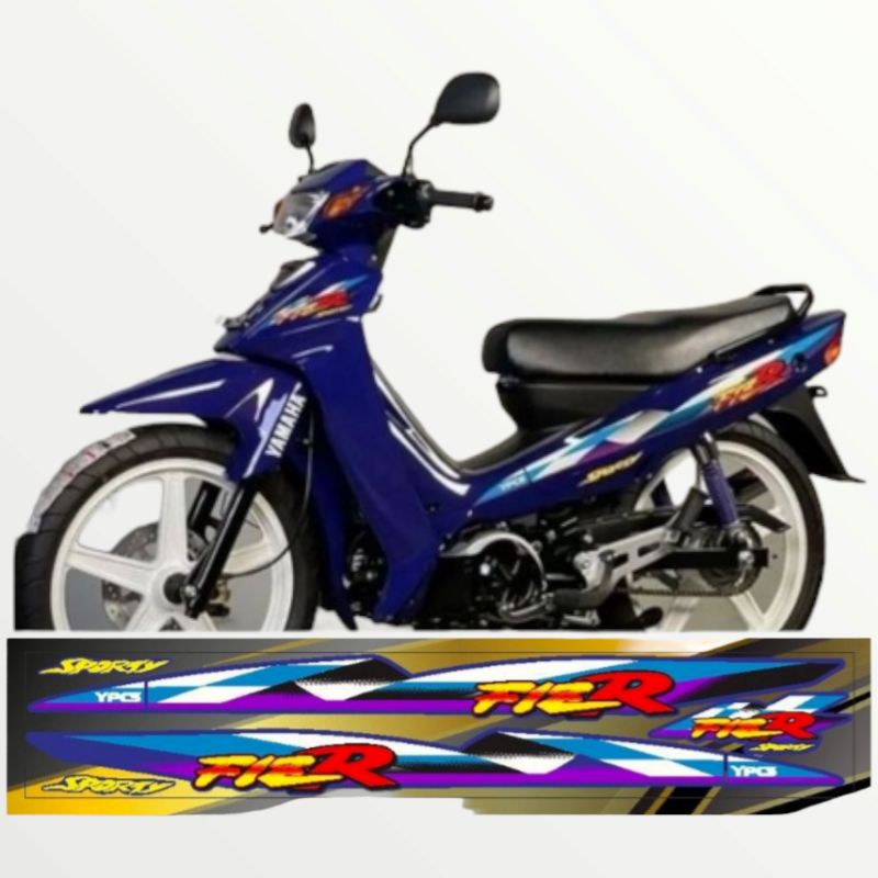 Striping sticker motor yamaha fiz r 96 97 98 sporty biru tahan pernis printing cutting