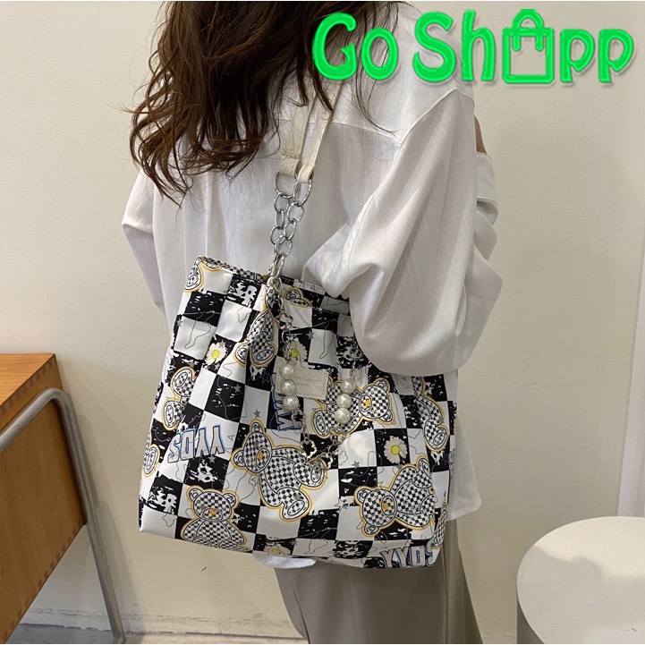 Tas Selempang Bahu Tote Bag Aesthetic Wanita Resleting Import Fashion Korea Terbaru - Shoulder Bag Wanita Kekinian TE11