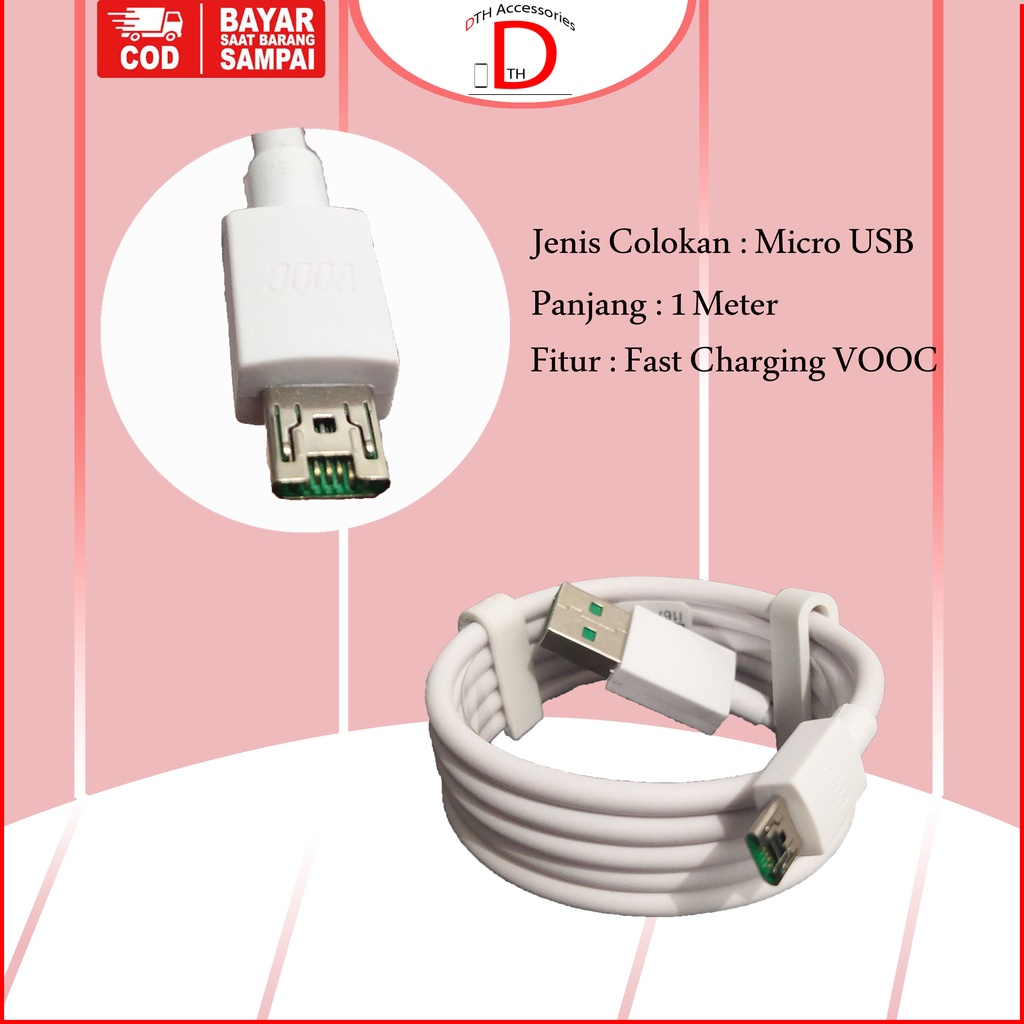 Charger Oppo Original 18 Watt Micro USB Fast Charging VOOC F1 Plus, F3 Plus, F9, F9 Pro, F11, F11 Pro, R11, Find 7, Find 7a