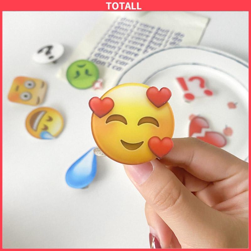 COD klip samping akrilik emoji emoji Korean fashion accessories-Totall