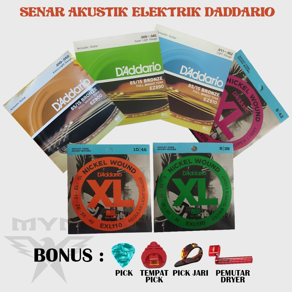 Senar gitar daddario Akustik/Elektrik