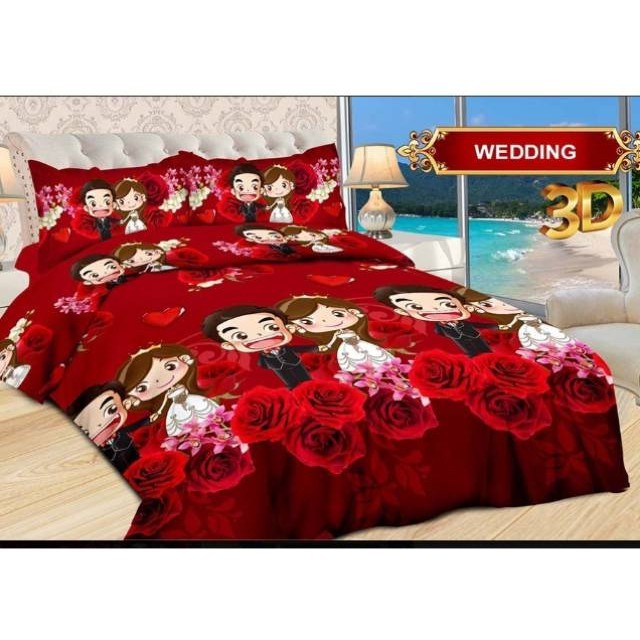 Sprei Bonita King Terlaris motif Wedding 180x200 cm {Property Off Liliy Grosir Sprei Jakarta}