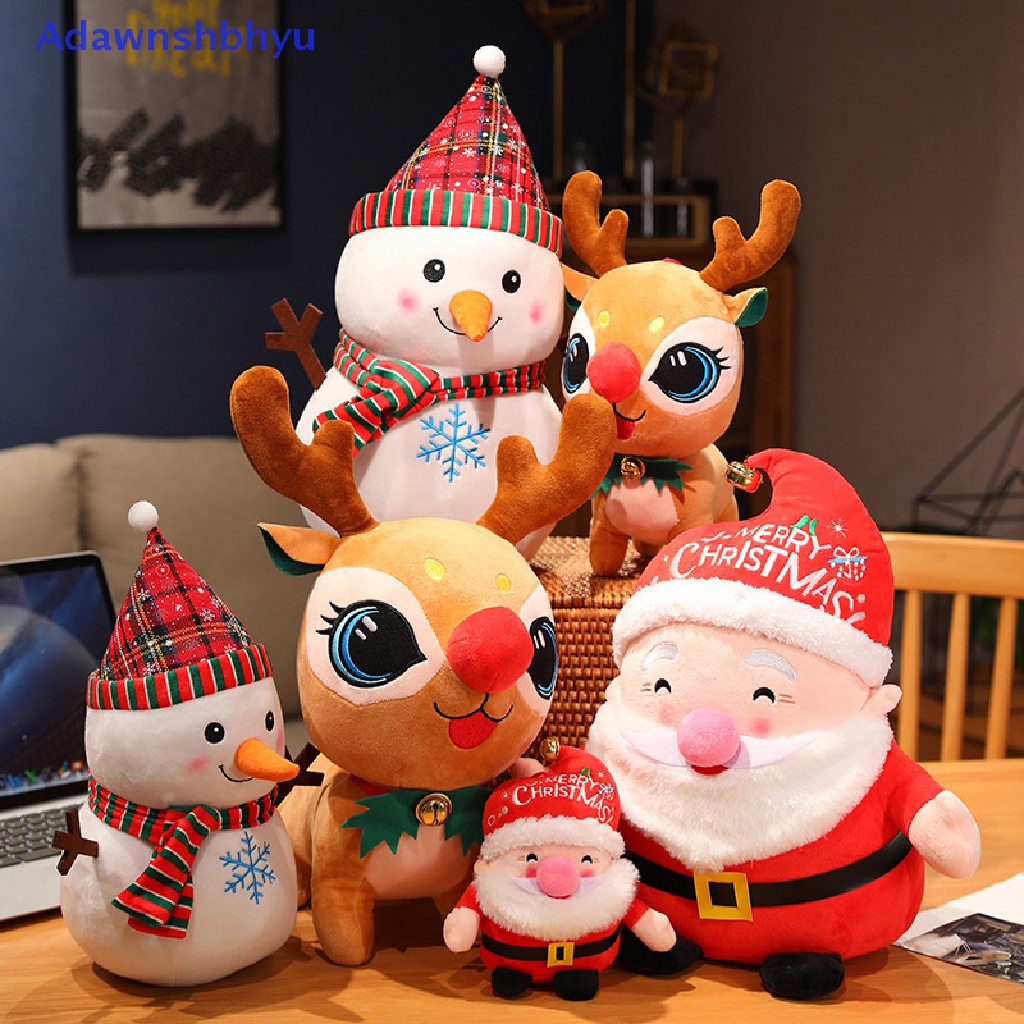 Adhyu Indah Santa Claus &amp; Elk Snowman Mainan Mewah Boneka Boneka Hadiah Natal ID