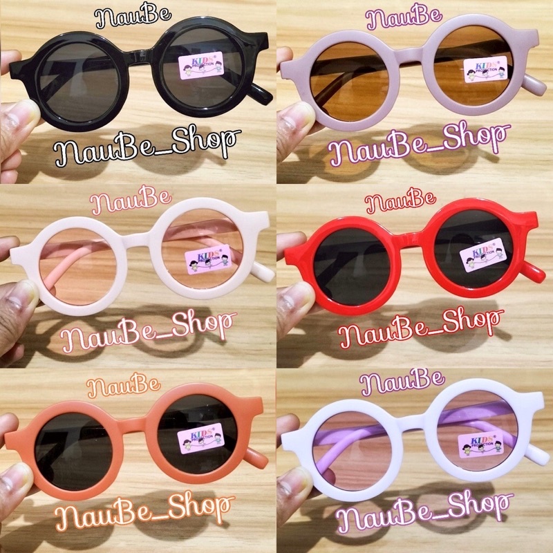 kacamata fashion anak bulat kecil untuk anak 6 bulan - 5 tahun ( FF920A )