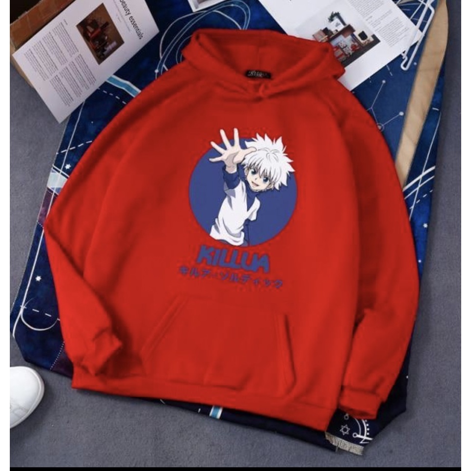 KILLUA AND GON HAND Jumper Hoodie II Sweater Hoodie II Sweter Oblong Topi Sz M - XL ( Pria &amp; Wanita / Anak &amp; Dewasa )