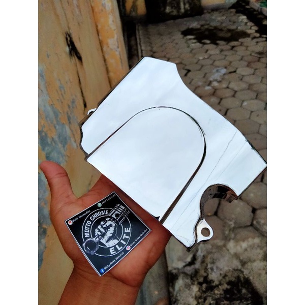 ORI AHM ORIGINAL TUTUP GIR DEPAN MEGAPRO HIU LAMA CHROME