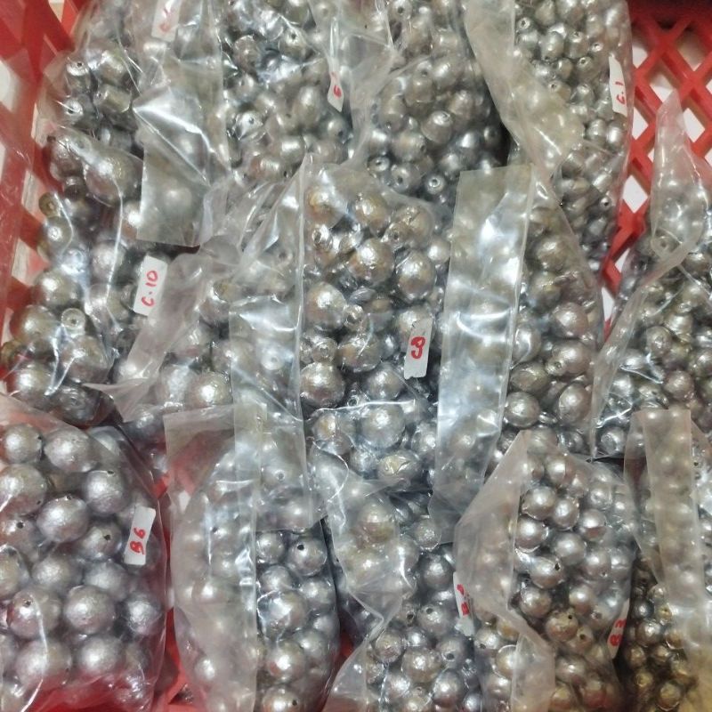 Timah Pancing Kecil 1 sampai 6 gram Timbel Pemberat Kecil Merico Merica B Bolot C G K Kr Kacang T 1 2 3 4 5 6 gram Mancing Dasaran