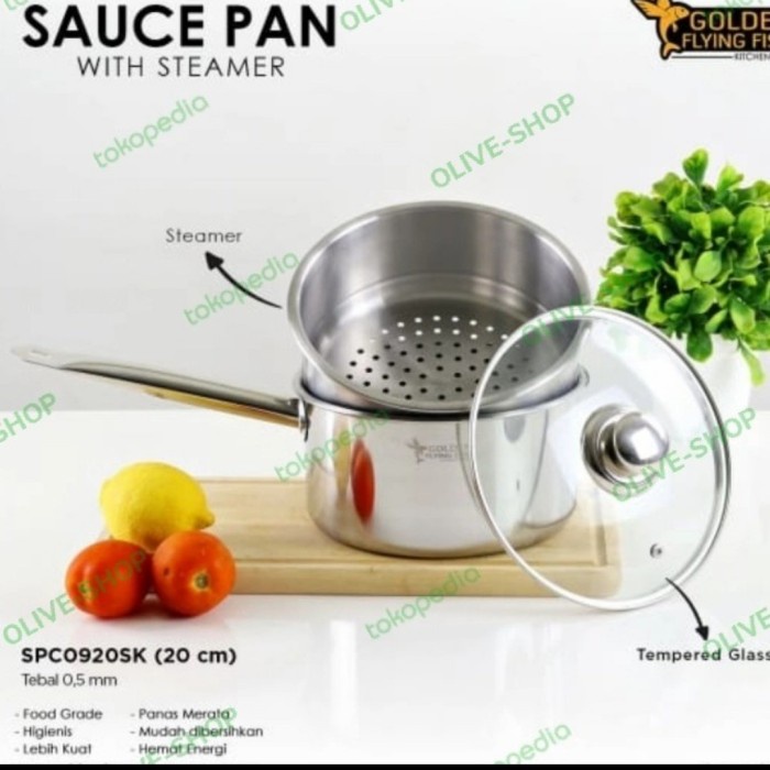 PANCI STEAMER/PANCI KUKUS 20 CM GOLDEN FLYING FISH