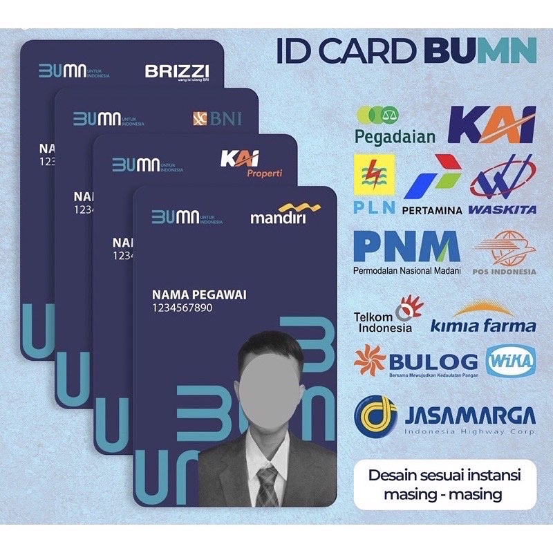 ( PREMIUM ) Kartu ID CARD BAHAN PVC Inkjet / KARTU ASN