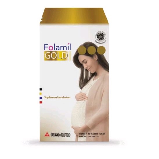 Folamil Gold Botol isi 30 vitamin ibu hamil menyusui untuk kecerdasan