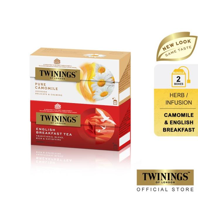 

[Paket Bundle] Twinings Teh Celup Pure Camomile dan English Breakfast
