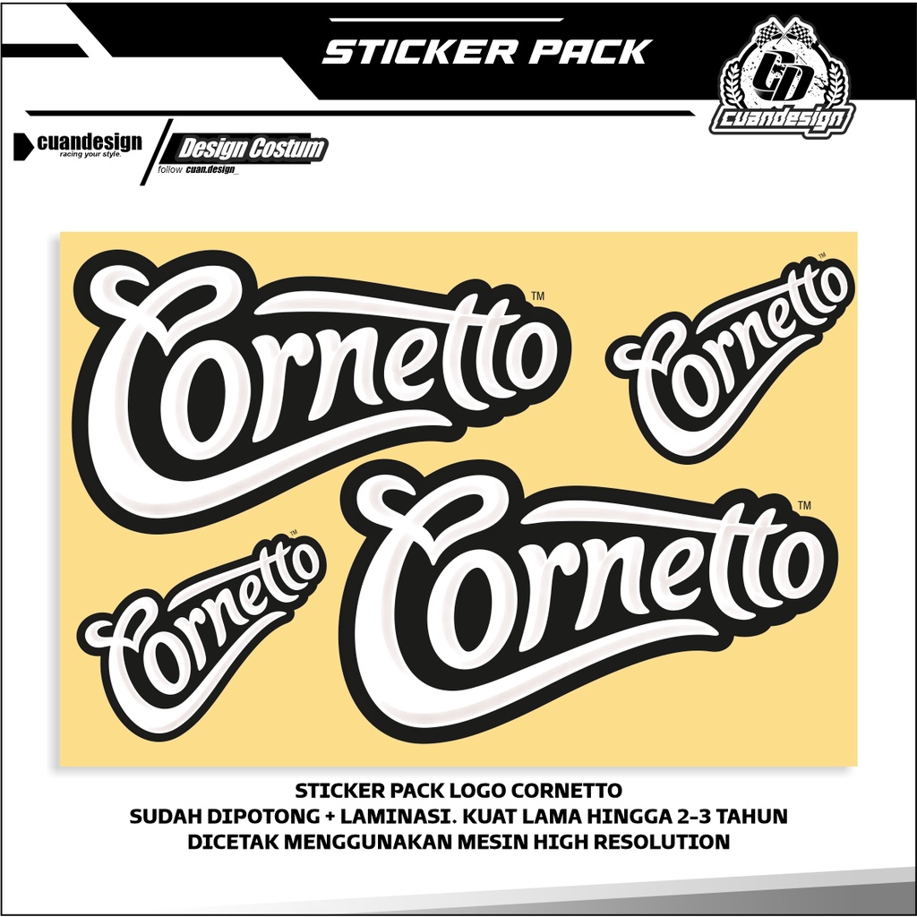 

STICKER PACK / STIKER SET PRINTCUT LOGO CORNETTO